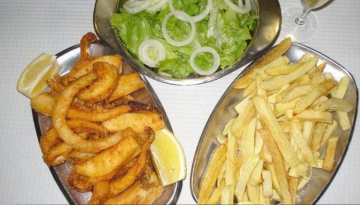 a tray of food on a plate