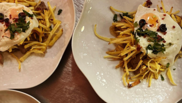 a plate of food on a table