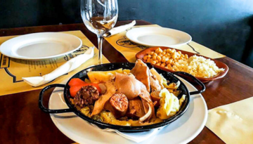 a plate of food on a table