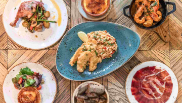 a plate of food on a table