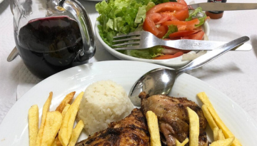 a plate of food on a table